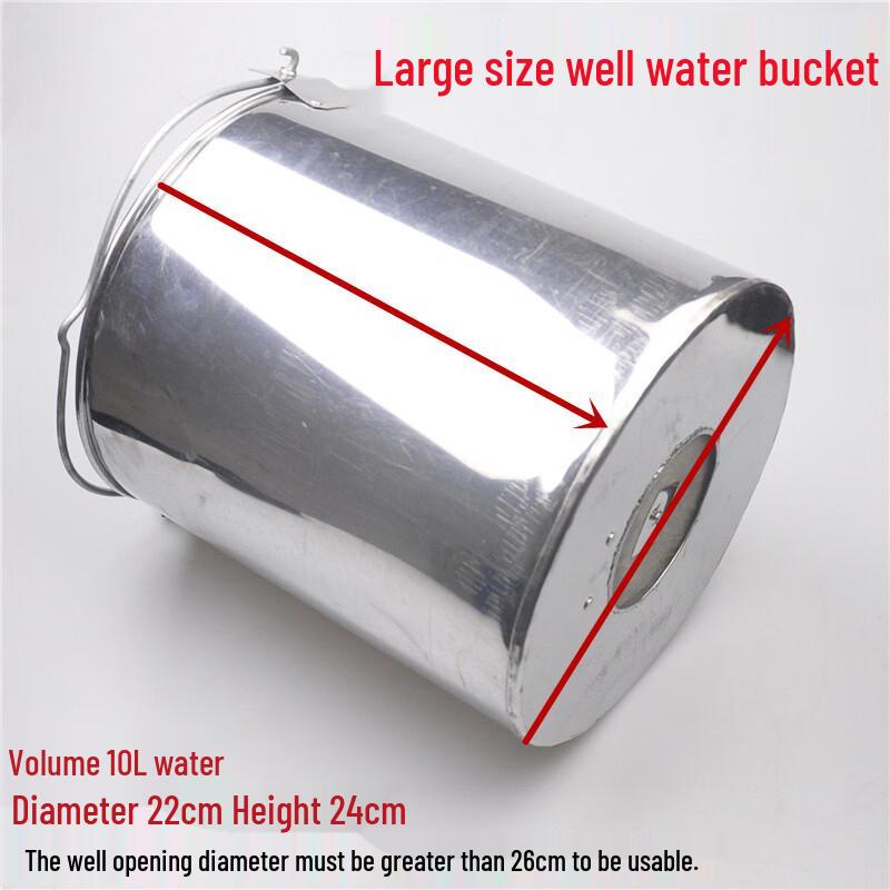 

JPHZNB Stainless Iron Well Water Lifting Bucket