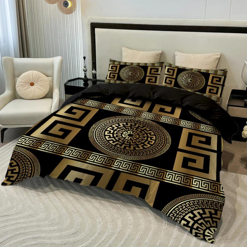 3PC European Style Disc Duvet Cover Comfortable Bedding Set Digital Printing Four Seasons Home Decor