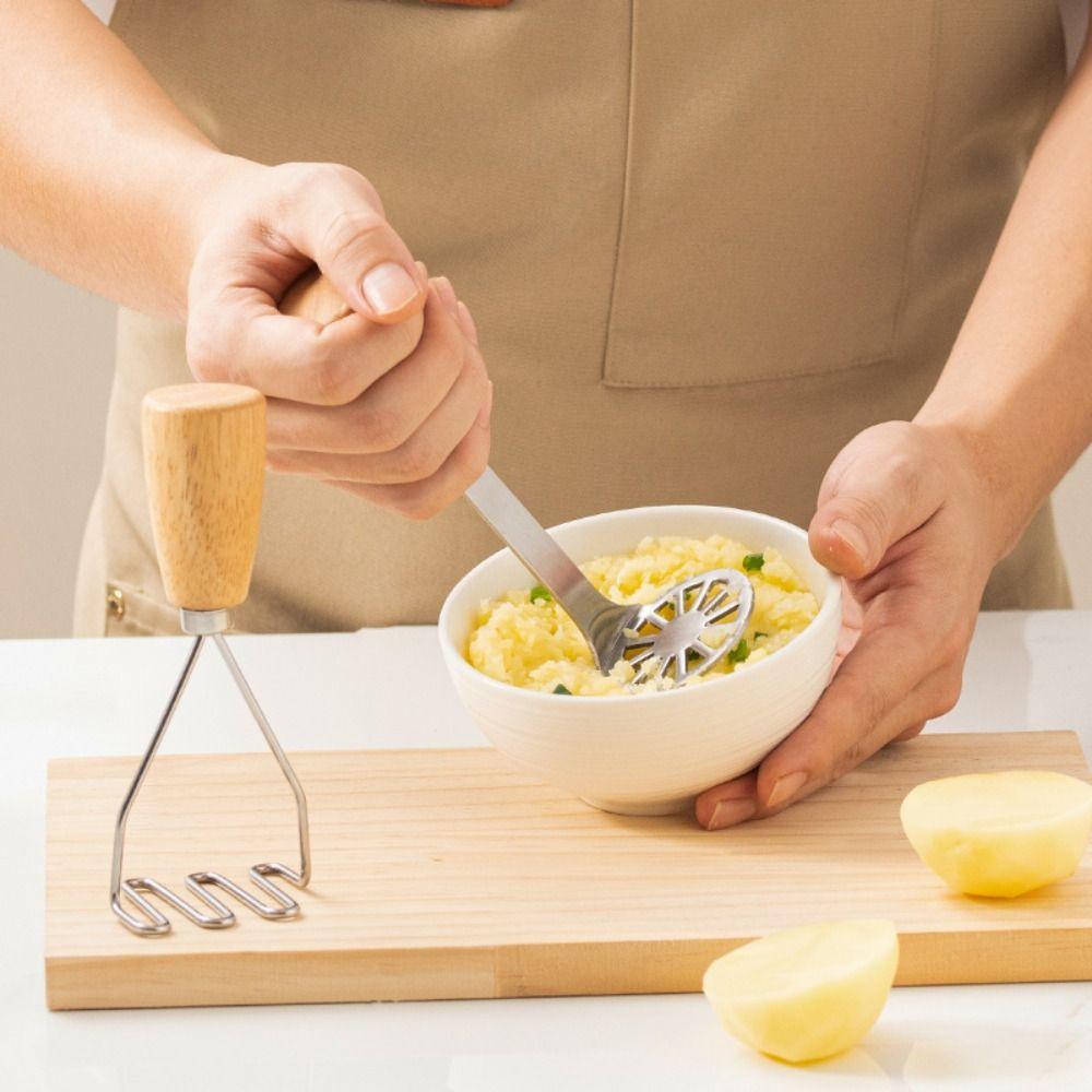 

Stainless Steel Potato Masher Manual Food Crusher Portable Food Grinder Kitchen Gadgets 2