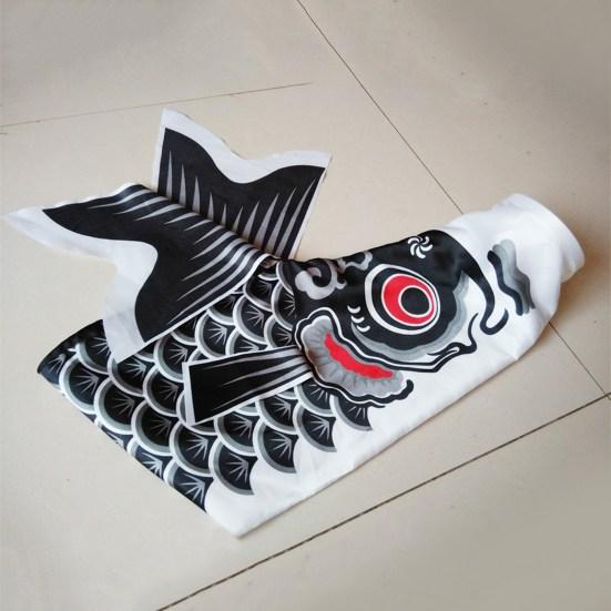Japanese Carp Windsock Flag Fish Windsock Streamer Exquisite Pattern Vivid Color Long Enough Streamer Fish Flag Kite Hanging Decor