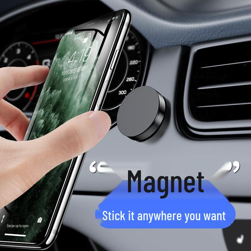 Mini Magnetic Phone Mount: Universal Metal Car Holder for Navigation