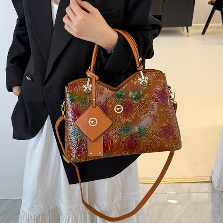 Women's hand-painted tote bag shoulder crossbody bag