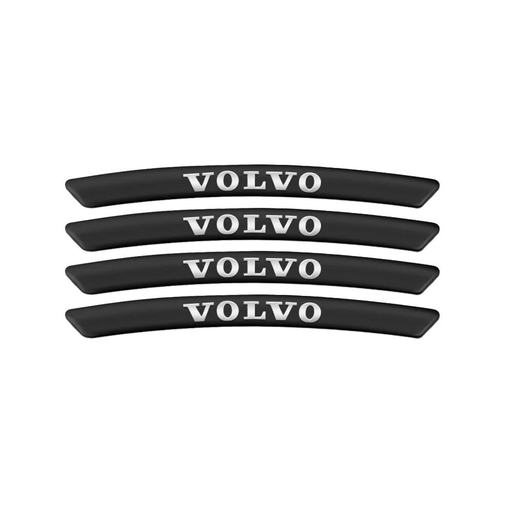 

4Pcs Aluminum Alloy Car Wheel Hub Stickers For Volvo XC40 XC60 XC90 S60 S90 V50 V70 Racing Decal Badge Auto Exterior Accessories