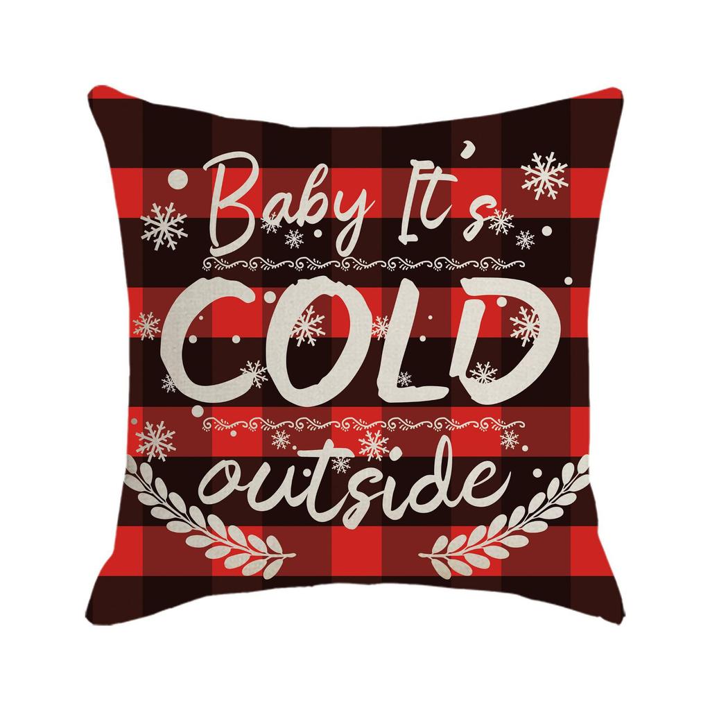 New Christmas Pillow Cover, Festive Pillow, Cushion Cover, Gift Backrest Cover, Waist Cushion Cover