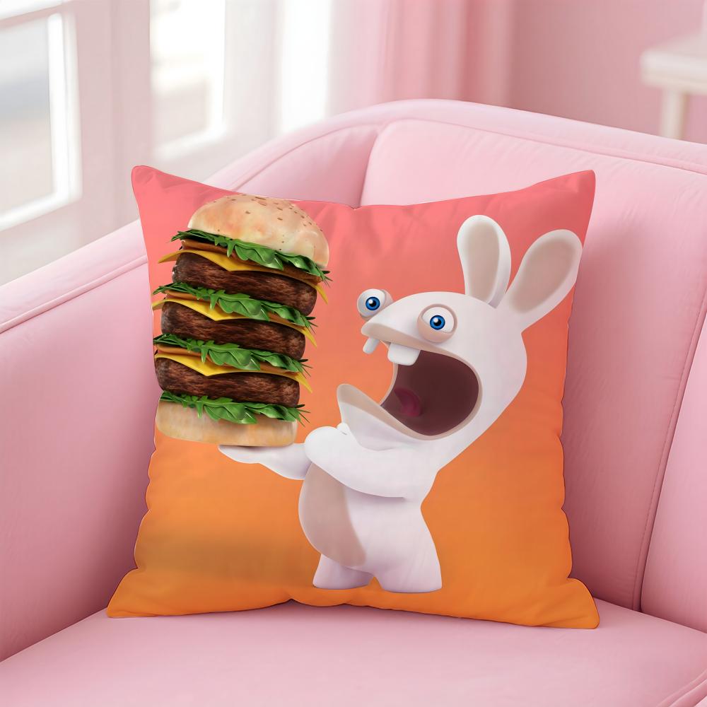 R-Rabbids I-Invasion Cushion Cover Home & Car Multi-Scene Pillow Cover - Reversible, Soft & Durable for Daily Use 30cmx30cm
