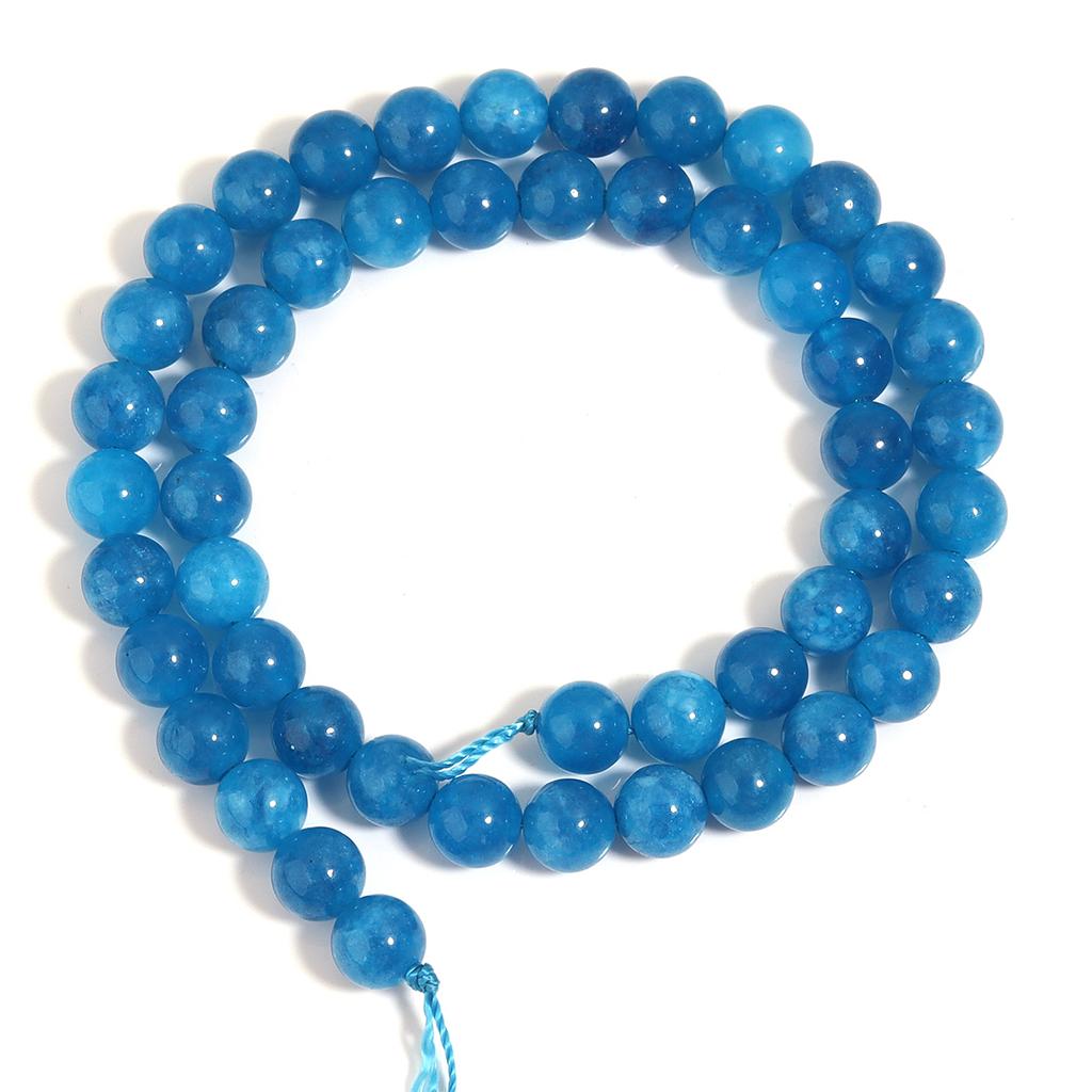 6 8 10mm Natural Stone Beads Blue Crystal Round Loose Spacer Gemstone Beads For Jewelry Making DIY Bracelet Necklace Accessories