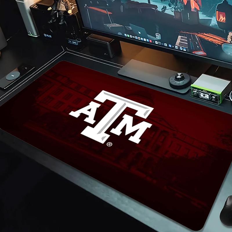 Texas A&M Color Mouse Pad Large Gaming Table Cushion Non-slip Laptop Tablet Big Mousepad XXL Mat Mini PC Playmat With Lock edge
