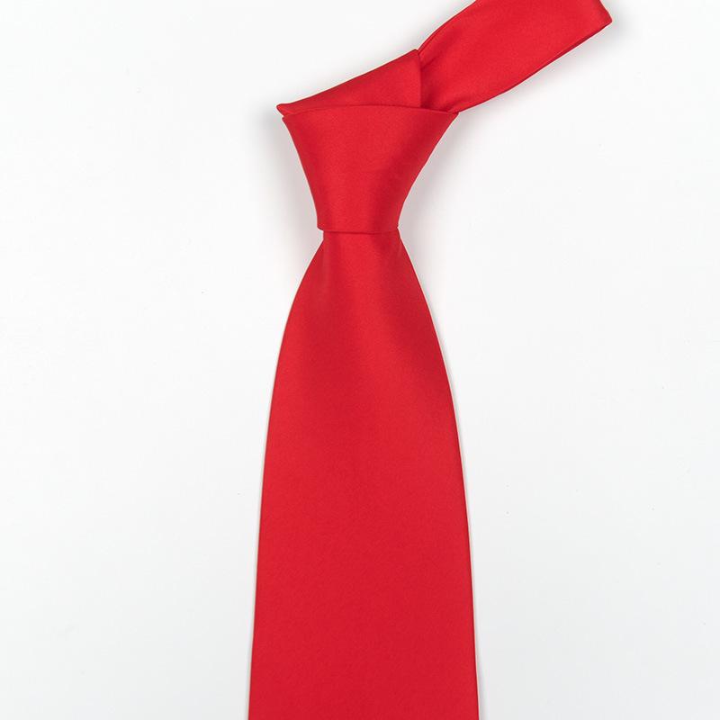 Men's Easy-Pull Zipper Formal Business Suit with High-Quality Blue, Red, and Black 10cm Tie