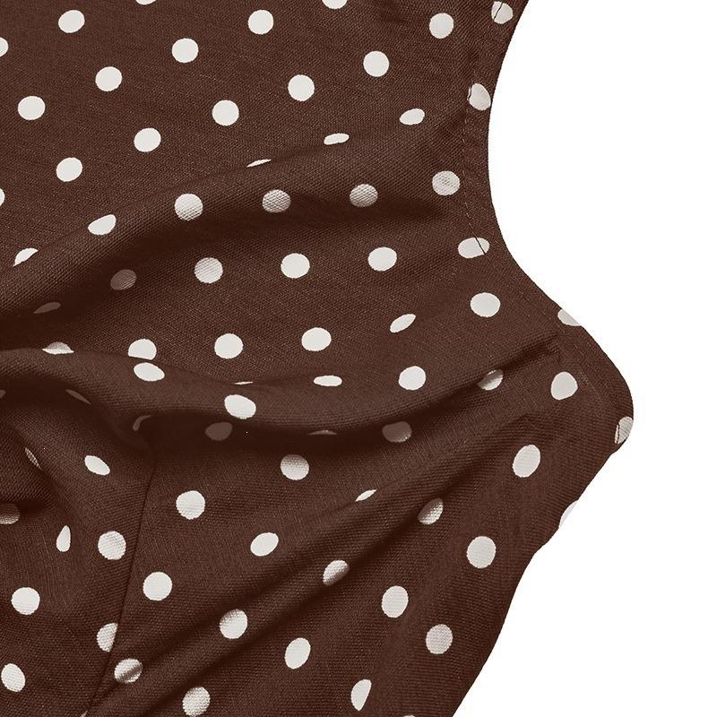 Retro Sexy Halter Neck Backless Polka Dot A Line Mini Dress