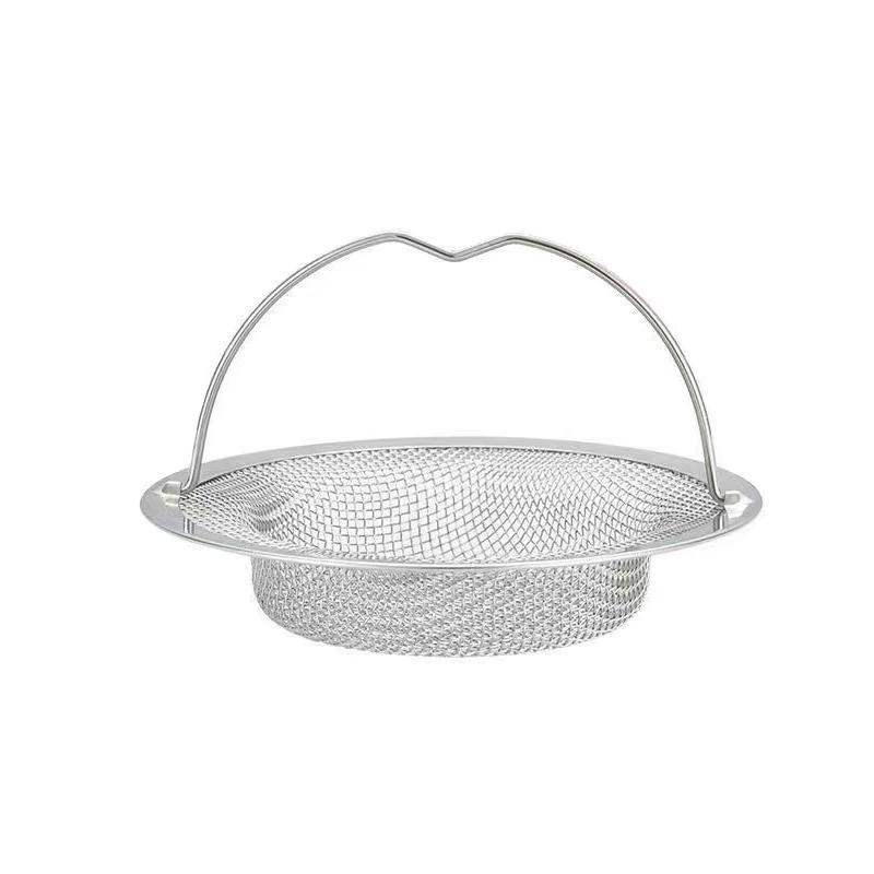 Köksavloppssil i rostfritt stål Förtjockat Anti-igensättande Avloppsfilter Universellt Läckagesäkert Nät för Diskbänkskorg Skräpfångare