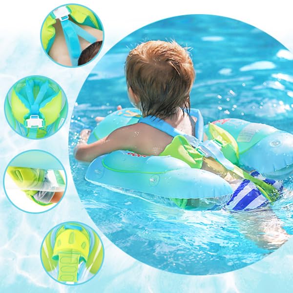 Floats for Foot Water Play Kids, Cute, Baby, Pocket, Sunshade, Roof, Blue, Compact, Pool,