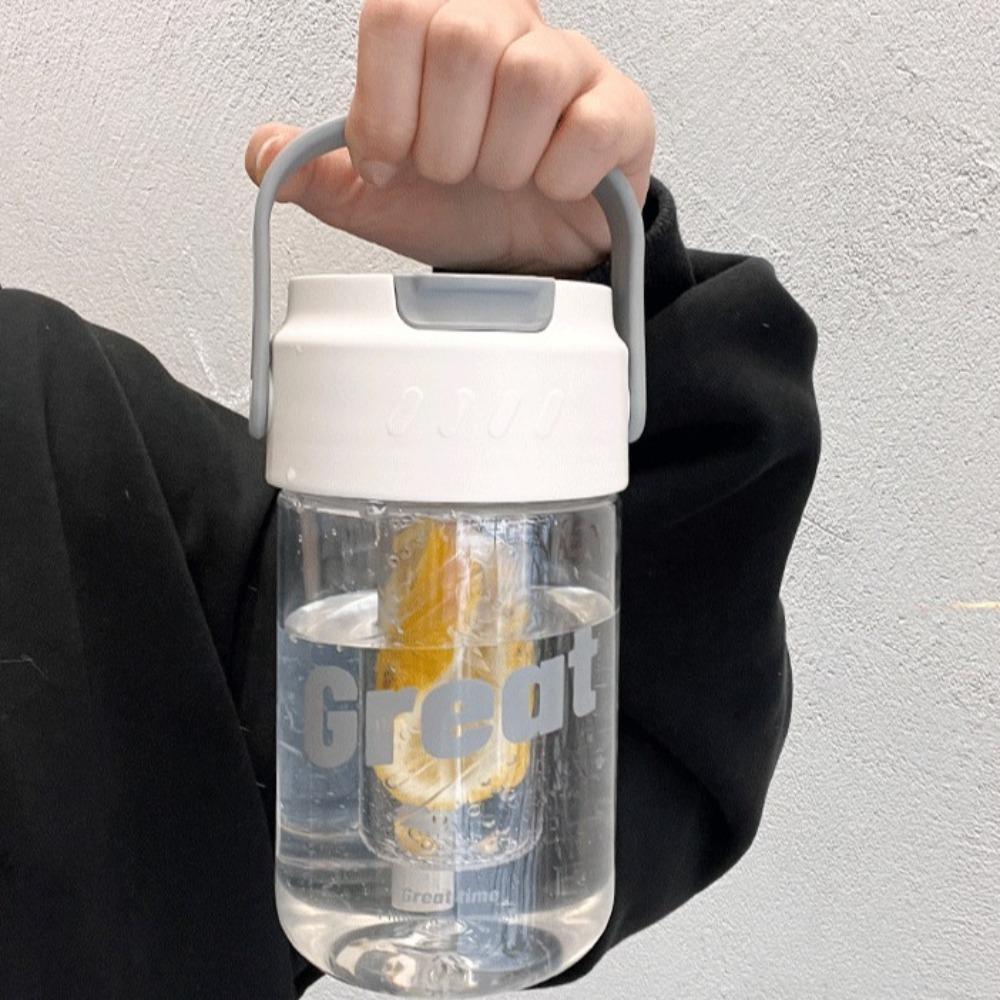 Large Capacity Sport Water Bottle 600/800ML Fruit Tea Cup Drinking Tumbler  School Office Outdoor