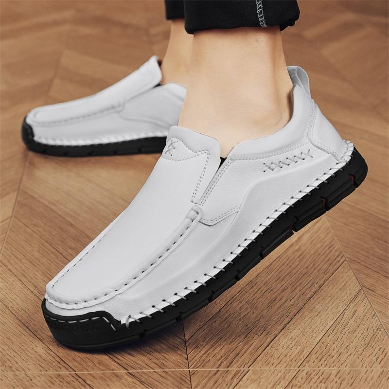 High Quality Men's Casual Leather Soft Bottom Shoes Comfy Big Size 39-48 Business Classic Business Shoes Flat Designer Loafers