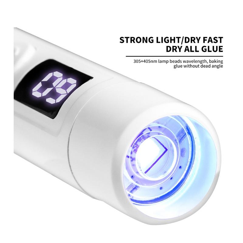 360° Rotating Handheld Nail Phototherapy Lamp with Straight Lamp Bracket  Multifunctional Bracket Nail Plate Baking Lamp