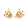 Light luxury trend exaggerated three-dimensional flower stud earrings fashion versatile personality temperament commuter style women's earrings