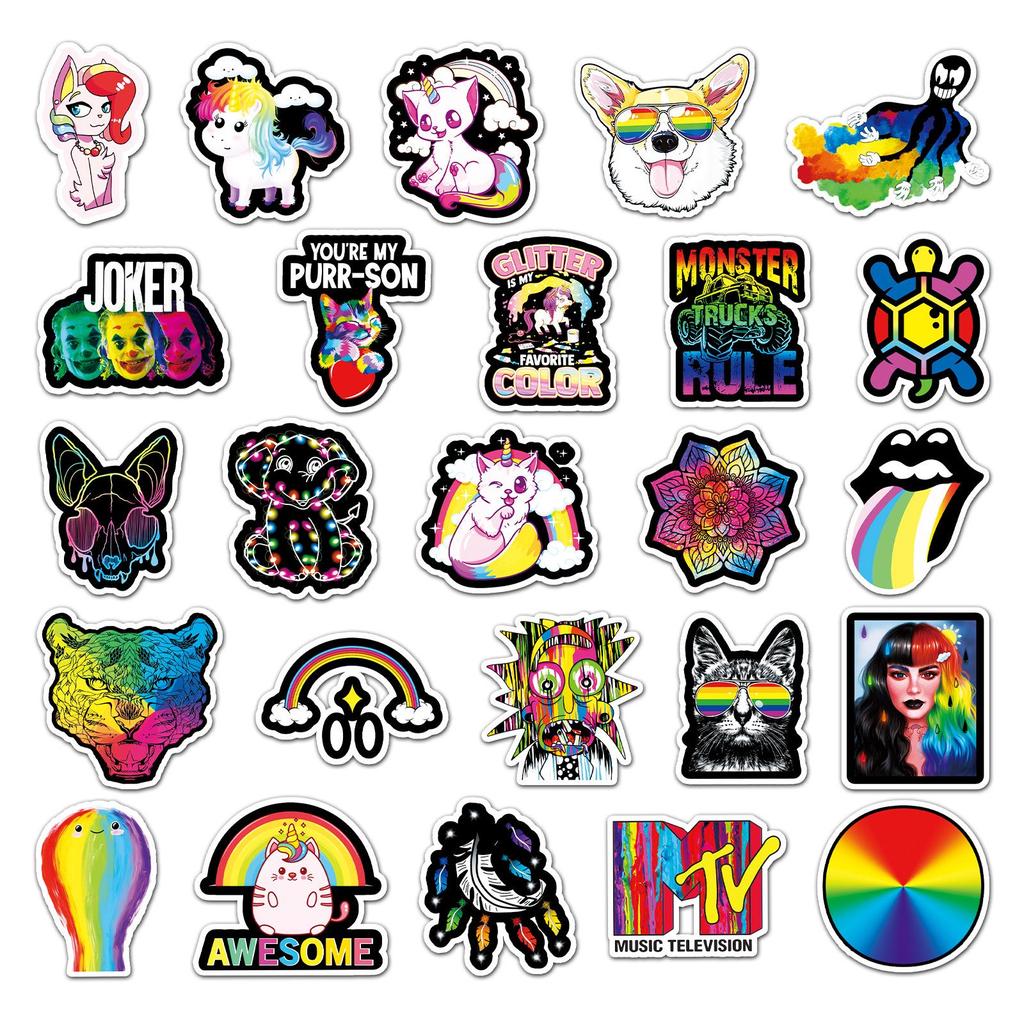 100 Cool Waterproof Graffiti Stickers for DIY, Journals, Computers, and More