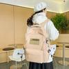 Nylon Large Capacity Unisex School Backpack With Cushion Straps For Daily Use