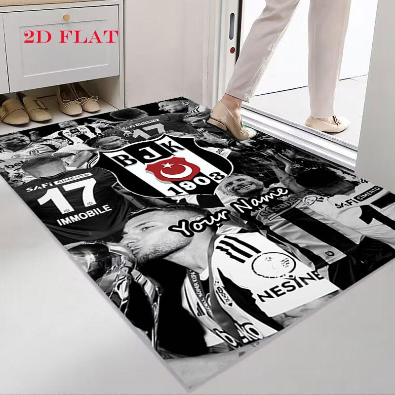 Custom Beşiktaş J.K Carpet Rug for Living Room Bedroom Home Sofa Decoration,Kids Play Nonslip Floor Mat