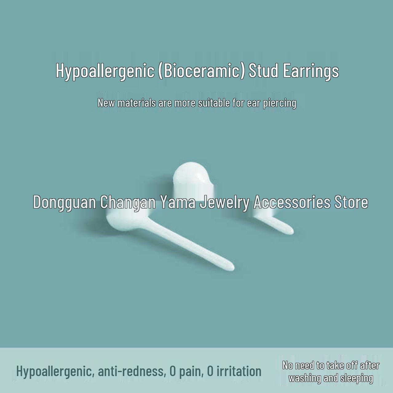 

Био-фарфоровые серьги-пусеты «Камелия» с гипоаллергенными керамическими штифтами - Удобны для сна, не требуют снятия Standard with Eco-friendly Silicone Backs