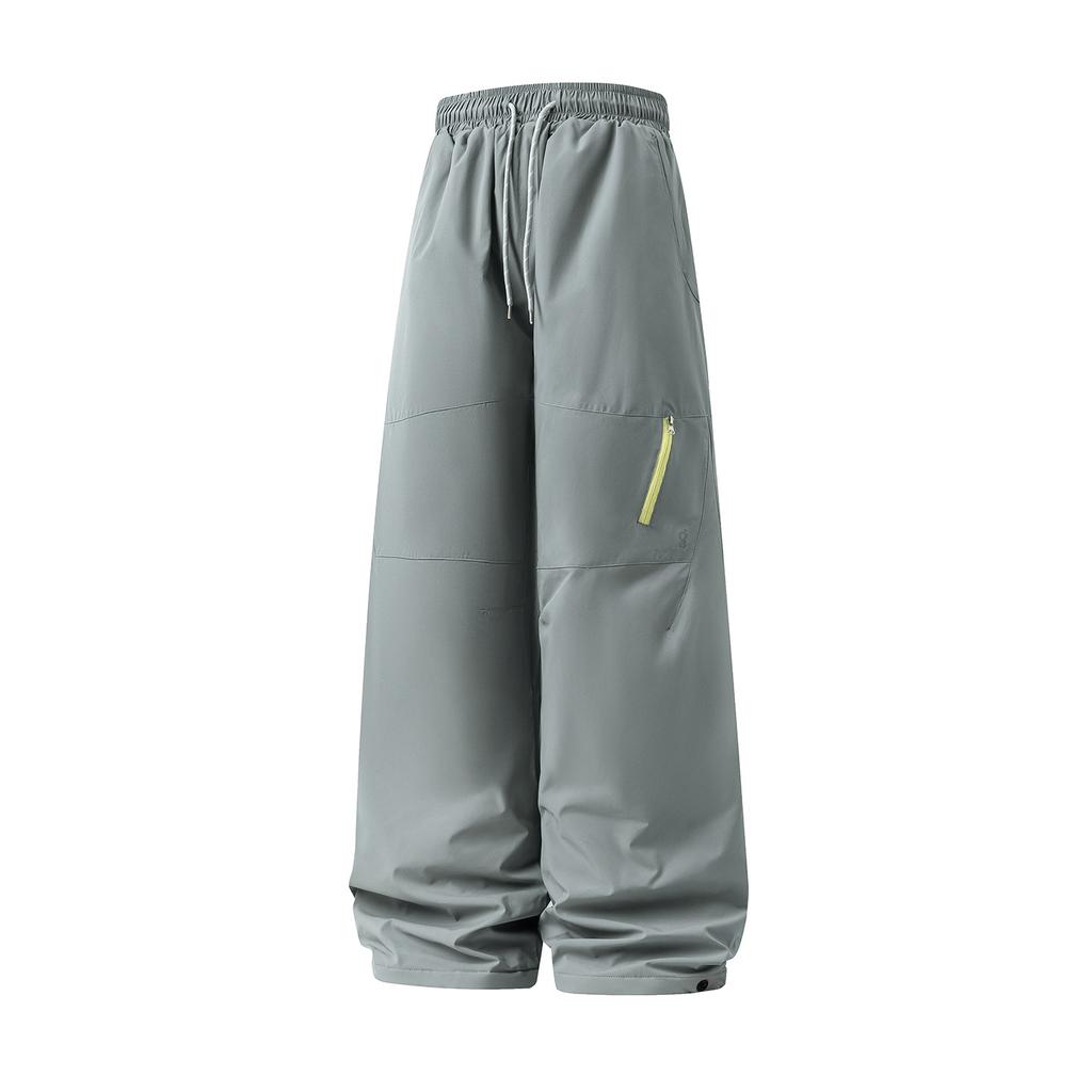 Outdoor Sports Mountaineering Cotton Pants Men's Winter New Thickened Thermal Paratrooper Pants Contrasting Color Zipper Tooling Casual Trousers