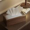Minimalist Wood Grain Tissue Box Elegant High End Decorative Napkin Box Desktop Paper Towel Holder For Home Hotel Use