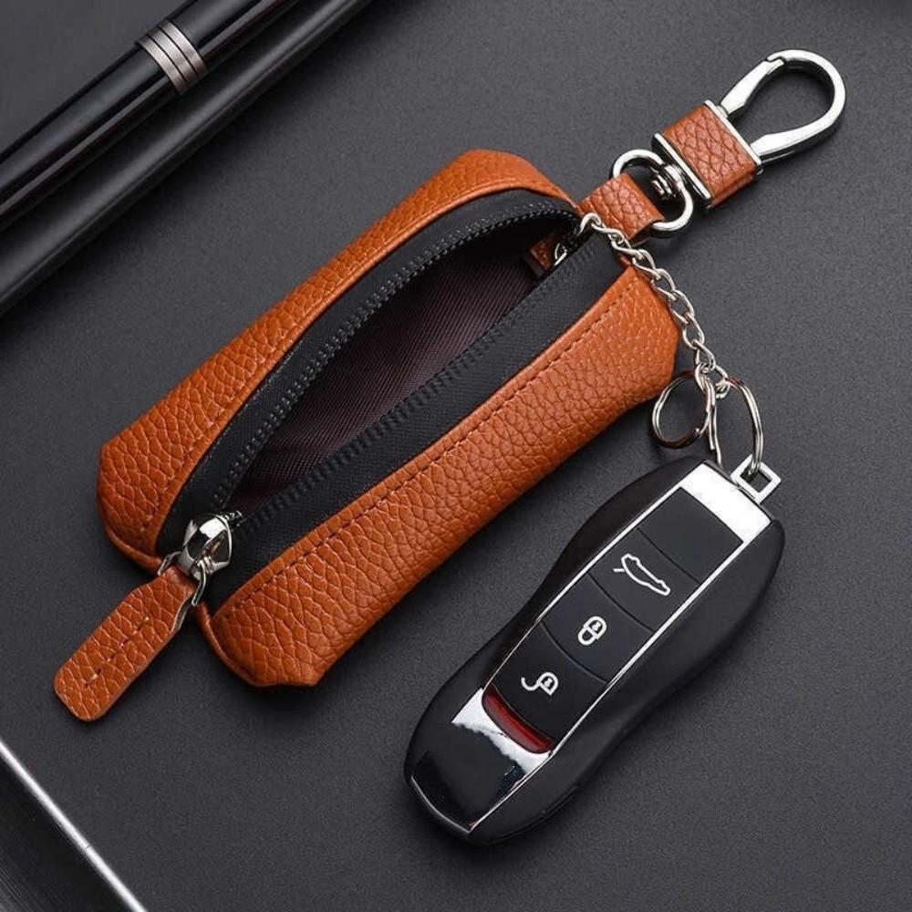 Luxury Car Key Bag Large Capacity Keychain Holder Universal Leather Key Case  Unisex