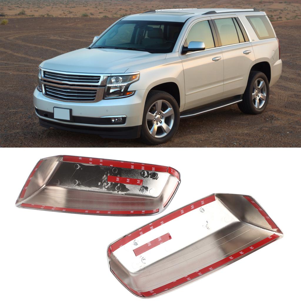 Car Door Rear View Mirror Cover ABS Chrome Housing Cap Replacement for Silverado MK3 2014‑2017 Door Rear View Mirror Cover