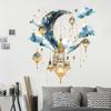 Fantasy Moon Pendant Lamp Castle Wall Sticker Living Room Entrance Wall Decoration Self-Adhesive