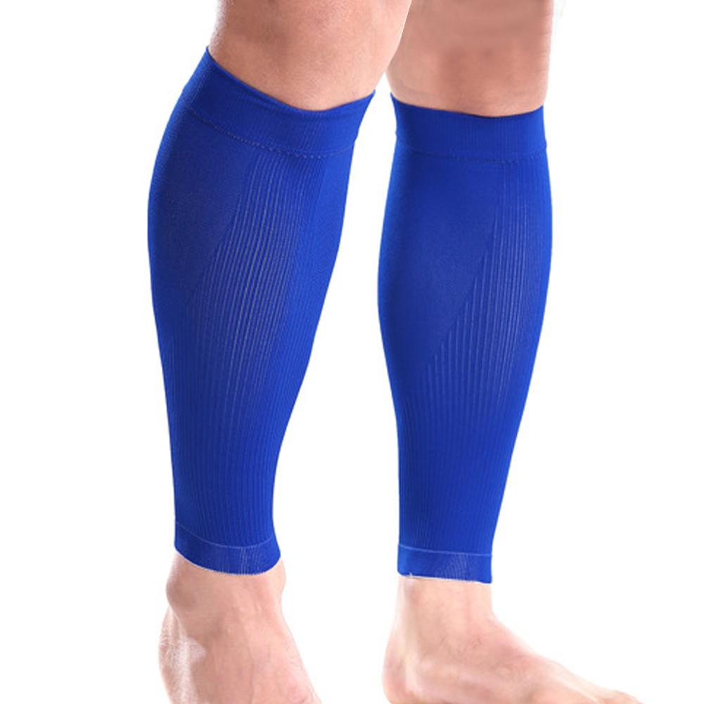 1 Coppia Mumian Parastinchi Sportivi Maniche Compressione Polpaccio Protezione BluM