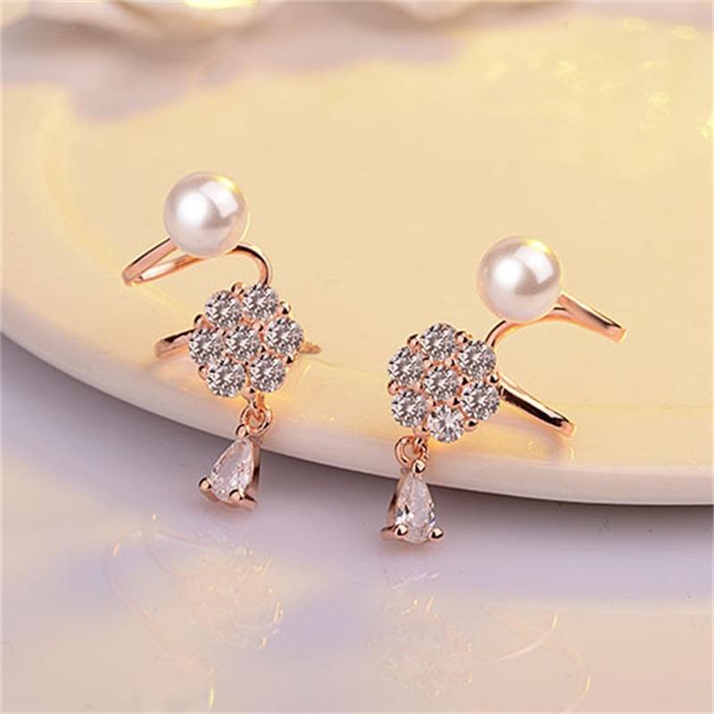 

BELLA BOX Роскошные женские серьги-подвески на свадьбу, помолвку и вечеринку розового золота