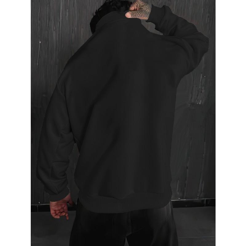 Men'S Autumn And Winter Fashion Street Casual Round Neck Sweatshirt, Suitable for Gift Giving, Round Neck Design, Fabric Is Comfortable And Warm