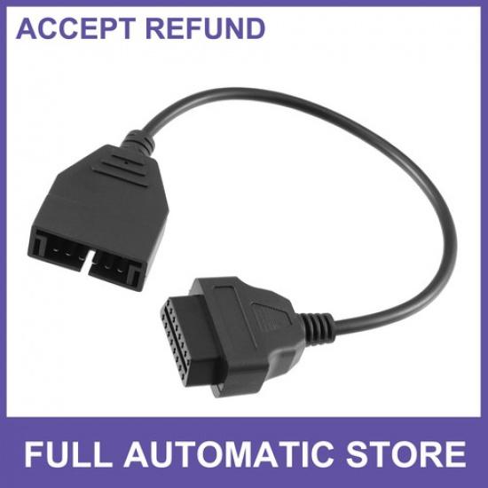 OBD1 12-Pin to OBD2 16Pin Adapter Diagnostic Tool Adapter Connector Cable for GM