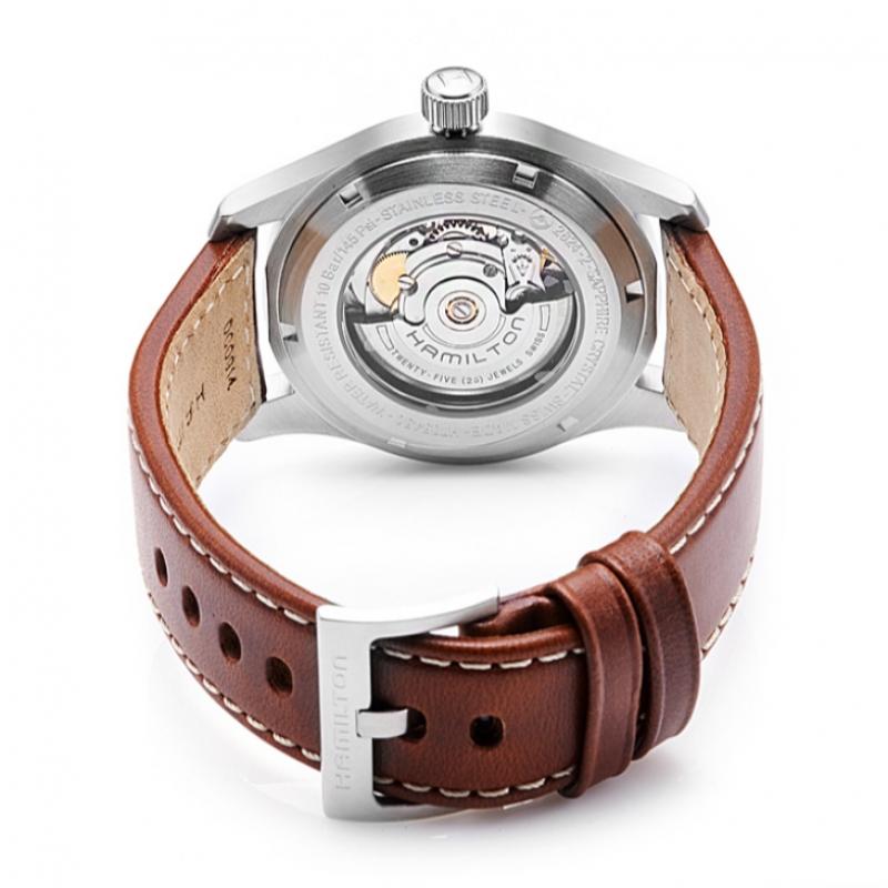 Hamilton H70555533 Khaki Field Męski skórzany zegarek