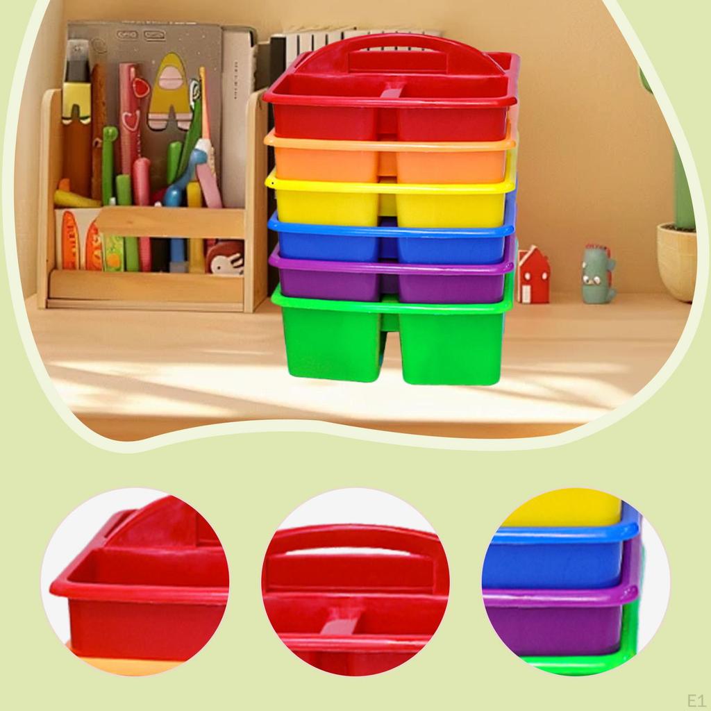 6 Pieces Classroom Storage Boxes Sundries Organizer Multipurpose Bins for Markers