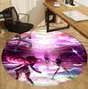 Tappeto Rotondo con Motivo KPop Demon Hunters, Tappetino da Interno/Esterno, per Picnic, Sala Giochi, Camera da Letto, Ufficio, Soggiorno, Tappeto Decorativo per la Casa, Regalo di Compleanno