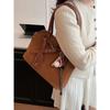 Classic Suede Commuter Shoulder Bags Women Autumn Winter Vintage Large Capacity Handbags  New Lady Frosted Tote Bag