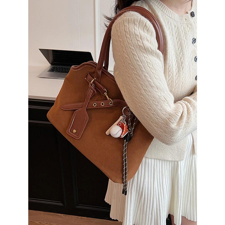 Classic Suede Commuter Shoulder Bags Women Autumn Winter Vintage Large Capacity Handbags  New Lady Frosted Tote Bag