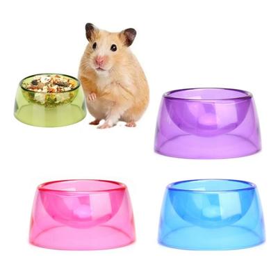 Plastic Hamster Water Bowl Transparent Hamster Food Basin New Pet Feeding Bowl Rat Care