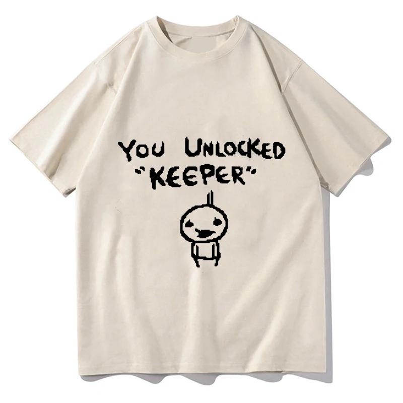 Hip Hop Binding of Isaac Print Tshirt Unisex Women Oversized You Unlocked Keeper T Shirt Cotton Tee Hip Hop Tshirt Tops Streetwear