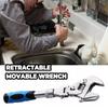 5-in-1 10-inch Professional Adjustable Wrench Multifunctional Retractable Heavy-duty Folding Ratchet
