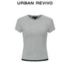 Women's Spliced Lace Short Sleeve T-shirt