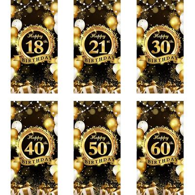 Happy Birthday Background 18 21 30 40 50 60 Birthday Party Decoration Birthday Banner Hanging Flag 30th Birthday Backdrop Decor