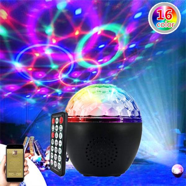 

12 Вт 16 узоров Музыкальный Bluetooth Сценический свет Лазерный проектор Пульт дистанционного управления Вечеринка RGB LED Эффект вечеринки Диско-шар