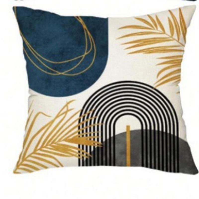 

Современная Геометрическая Абстрактная Наволочка Лен Печать Диван Офис Декоративные Подушки 45 * 45Cm