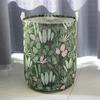 Foldable Round Waterproof Laundry Basket Cotton Linen Organizer Bucket Large Capacity Home Clothing Kids Toy Storage Basket