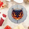 Flame Eagle Mandalala Wind Chime 2D Printed Metal Decor for Outdoor Garden Balcony Vibrant Orange Blue Feathers Handcrafted Eagle Design