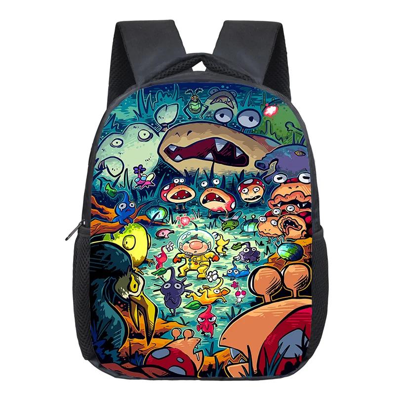 Mochila Pikmin Rugzakken Tiener Boekentas Mode Kinderen Schooltassen Reizen Casual Rugzak Grote Capaciteit Dubbele Schouder Tas Pikmin backpack