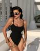 Damen Badeanzüge Sexy Schwarze Einteilige Badeanzüge Bikini Strandbekleidung Badeanzüge