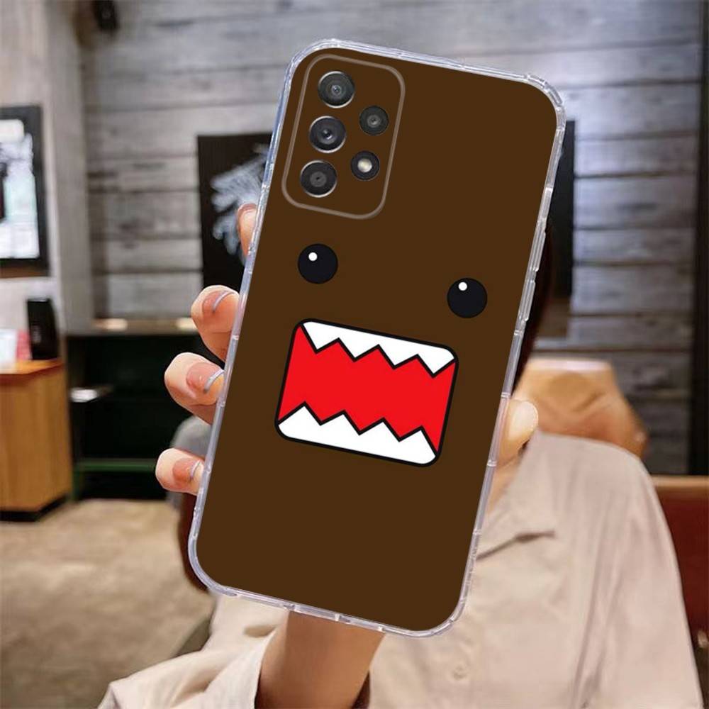 

Cute Domo-kun Phone Case For Samsung Galaxy A,71,70,52,51,40,31,50,50S,30S,21S,12,10,Note20ultra Transparent Cover samsunga10
