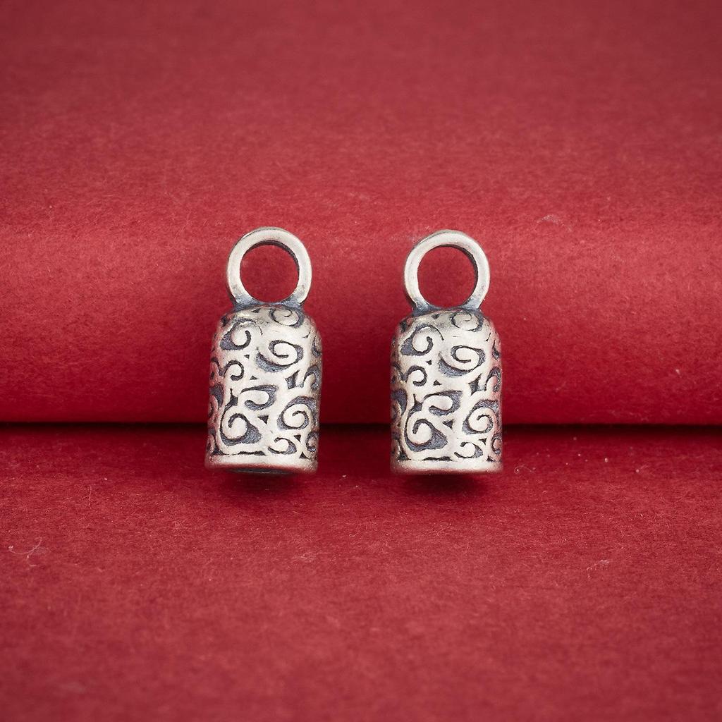 S925 Sterling Silver Retro Cloud Pattern S-Clasp for DIY Beading and Weaving Rope Bracelet
